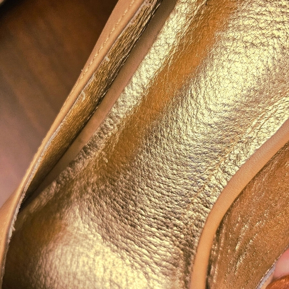 Miss Albright Specialty Anthropology Nude Natural Leather  Heels 7.5 EUC - Picture 7 of 12